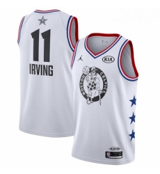 Youth Nike Boston Celtics 11 Kyrie Irving White Basketball Jordan Swingman 2019 All Star Game Jersey 