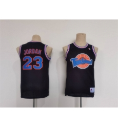 Bulls 23 Michael Jordan Black Tune Squad Stitched Basketball Jersey