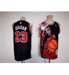 Men Chicago Bulls 23 Michael Jordan Black Stitched Jersey