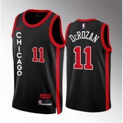 Youth Chicago Bulls 11 Demar Derozan Black 2023 24 City Edition Stitched Basketball Jersey