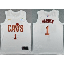 Men Cleveland Cavaliers  1 James Harden White 2026 Association Edition Stitched Stitched Jersey