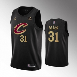 Men Cleveland Cavaliers 31 Jarrett Allen Black Statement Edition Stitched Basketball Jersey