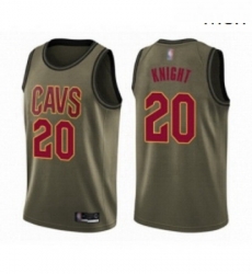 Mens Cleveland Cavaliers 20 Brandon Knight Swingman Green Salute to Service Basketball Jersey 