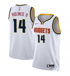 Men Denver Nuggets 14 DaRon Holmes II White 2024 Draft Association Edition Stitched Basketball Jersey