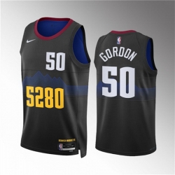 Men Denver Nuggets 50 Aaron Gordon Black 2023 City Edition Stitched Basketball Jersey