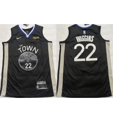 Men Golden State Warriors 22 Andrew Wiggins Black Stitched Basketball Jersey Men Golden State Warriors 22 Andrew Wiggins Black Stitched Basketball Jersey