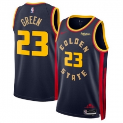 Men Golden State Warriors 23 Draymond Green Navy 2024 25 City Edition Stitched Basketball Jersey