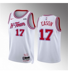 Men Houston Rockets 17 Tari Eason White 2023 24 City Edition Stitched Jersey