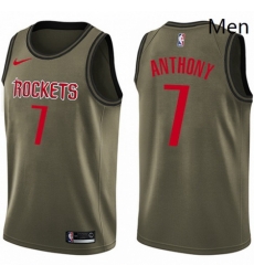 Mens Nike Houston Rockets 7 Carmelo Anthony Swingman Green Salute to Service NBA Jersey 