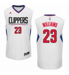 Mens Adidas Los Angeles Clippers 23 Louis Williams Swingman White Home NBA Jersey 