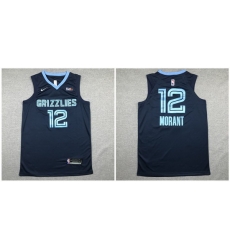 Grizzlies 12 Ja Morant Navy Nike Authentic Jersey