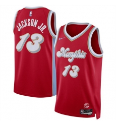 Men Memphis Grizzlies 13 Jaren Jackson Jr  Red 2024 25 City Edition Stitched Basketball Jersey