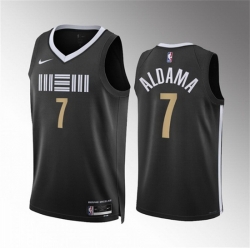 Men Memphis Grizzlies 7 Santi Aldama Black 2023 24 City Edition Stitched Jersey