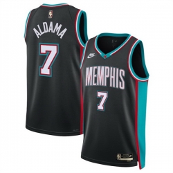 Men Memphis Grizzlies 7 Santi Aldama Black 2025 Classic Edition Stitched Basketball Jersey