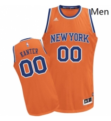 Mens Adidas New York Knicks 00 Enes Kanter Swingman Orange Alternate NBA Jersey 