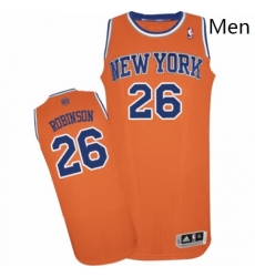 Mens Adidas New York Knicks 26 Mitchell Robinson Authentic Orange Alternate NBA Jersey 