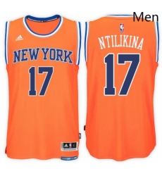 New York Knicks 17 Frank Ntilikina Alternate Orange New Swingman Stitched NBA Jersey 