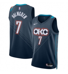 Men Oklahoma City Thunder 7 Chet Holmgren Navy 2025 26 City Edition Stitched Basketball Jersey