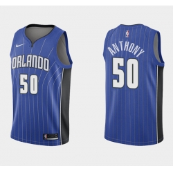 Men Orlando Magic 50 Cole Anthony Blue Icon Edition Stitched Swingman Jersey