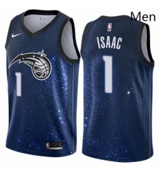 Mens Nike Orlando Magic 1 Jonathan Isaac Swingman Blue NBA Jersey City Edition