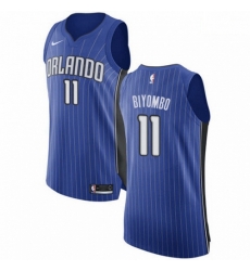 Mens Nike Orlando Magic 11 Bismack Biyombo Authentic Royal Blue Road NBA Jersey Icon Edition