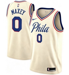 Men Philadelphia 76ers Tyrese Maxey #0 City Edition Ice Cream Color Stitched NBA Jersey Men Philadelphia 76ers Tyrese Maxey #0 City Edition Ice Cream Color Stitched NBA Jersey