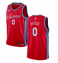 Mens Nike Philadelphia 76ers 0 Jerryd Bayless Swingman Red Alternate NBA Jersey Statement Edition