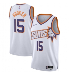 Men Phoenix Suns  15 Devin Booker White 2026 Association Edition Stitched Basketball Jersey