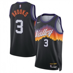 Men Phoenix Suns 3 Dillon Brooks Black 2025 26 City Edition Stitched Basketball Jersey