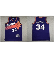 Suns 34 Charles Barkley Purple Hardwood Classics Jersey