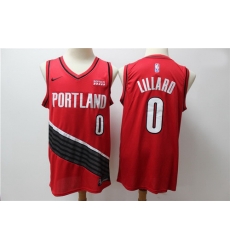 Blazers 0 Damian Lillard Red City Edition Nike Swingman Jersey