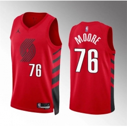 Men Portland Trail Blazers 76 Taze Moore Red Statement Edition Stitched Basketball Jersey