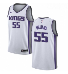 Mens Nike Sacramento Kings 55 Jason Williams Authentic White NBA Jersey Association Edition 