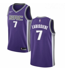 Mens Nike Sacramento Kings 7 Skal Labissiere Authentic Purple Road NBA Jersey Icon Edition 