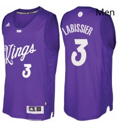 Mens Sacramento Kings 3 Skal Labissiere Purple 2016 2017 Christmas Day NBA Swingman Jersey 