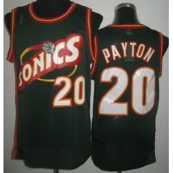 Seattle SuperSonics 20 Gary Payton Green Throwback Revolution 30 NBA Jerseys