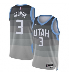 Men Utah Jazz 3 Keyonte George Grey 2025 26 City Edition Stitched Basketball Jersey Men Utah Jazz 3 Keyonte George Grey 2025 26 City Edition Stitched Basketball Jersey