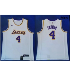 Lakers 4 Alex Caruso White Nike Swingman Jersey