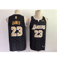 Men Men-27s-Los-Angeles-Los Angeles Lakers--2323-LeBron-James-Black-Panther-Limiter-Stitched-NBA-Jersey-9911-18033