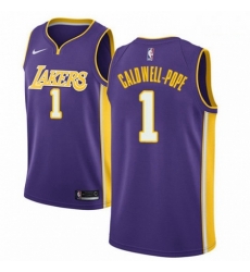 Mens Nike Los Angeles Lakers 1 Kentavious Caldwell Pope Swingman Purple NBA Jersey Statement Edition 