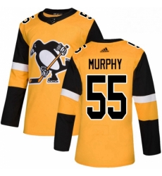 Mens Adidas Pittsburgh Penguins 55 Larry Murphy Premier Gold Alternate NHL Jersey 