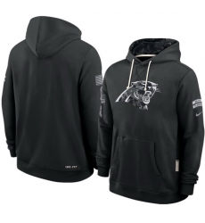 Men Carolina Panthers Black 2026 Salute to Service Sideline Dri FIT Pullover Hoodie