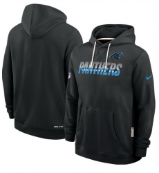 Men Carolina Panthers Black Sideline Standard Issue Top Prospect Dri FIT Hoodie Men Carolina Panthers Black Sideline Standard Issue Top Prospect Dri FIT Hoodie