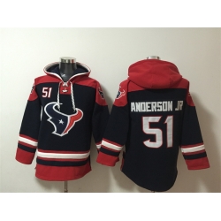 Men Houston Texans 51 Will Anderson Jr Navy Ageless Must Have Lace Up Pullover Hoodie