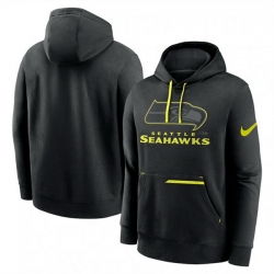 Men Seattle Seahawks Black Volt Pullover Hoodie