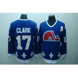 Nordiques #17 Wendel Clark Stitched CCM Throwback blue NHL Jersey