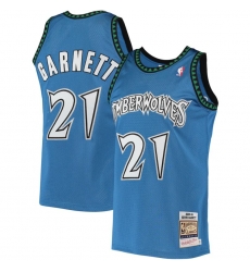 Men Kevin Garnett Minnesota Timberwolves Mitchell & Ness Blue Hardwood Classics 2003-04 Swingman Jersey
