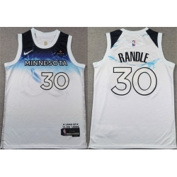 Men Minnesota Timberwolves 30 Julius Randle White 2024 City Edition Stitched Jersey