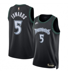 Men Minnesota Timberwolves 5 Anthony Edwards Anthony Edwards Black 2025 Classic Edition Stitched Jersey