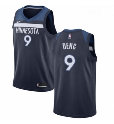 Mens Nike Minnesota Timberwolves 9 Luol Deng Swingman Navy Blue NBA Jersey Icon Edition 